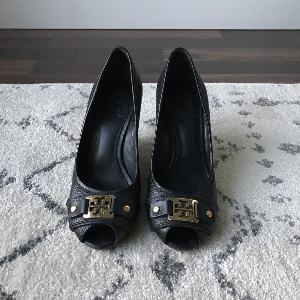Tory Burch cork wedge heels